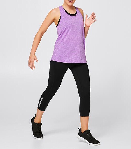Active Racer Tank With Built-It Crop 2 of 4
