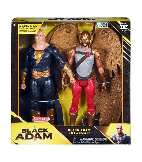 Black Adam: 12" 2 Pack Black Adam + Hawkman