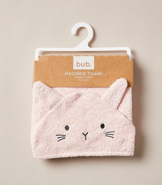 bub. Baby Organic Cotton Hooded Towel