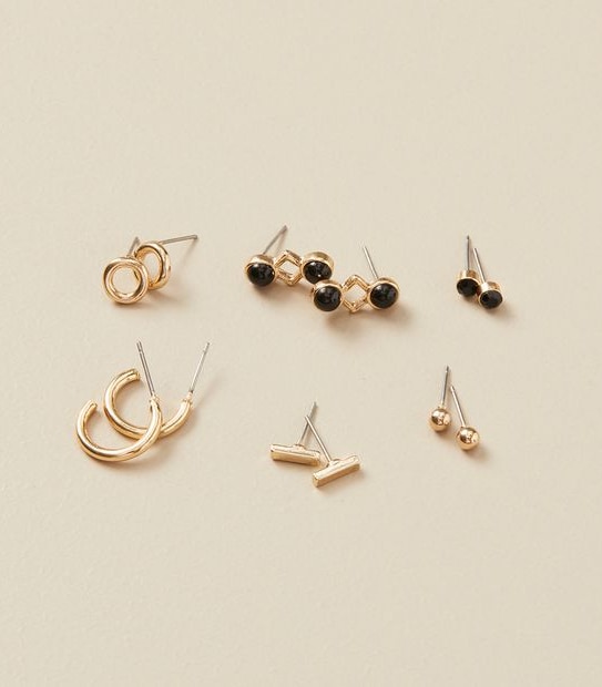 6 Pack Stud Earrings