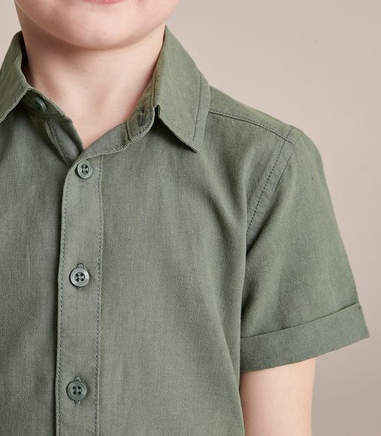 245226_02 SS SHIRT TEXTURE - DUCK GREEN