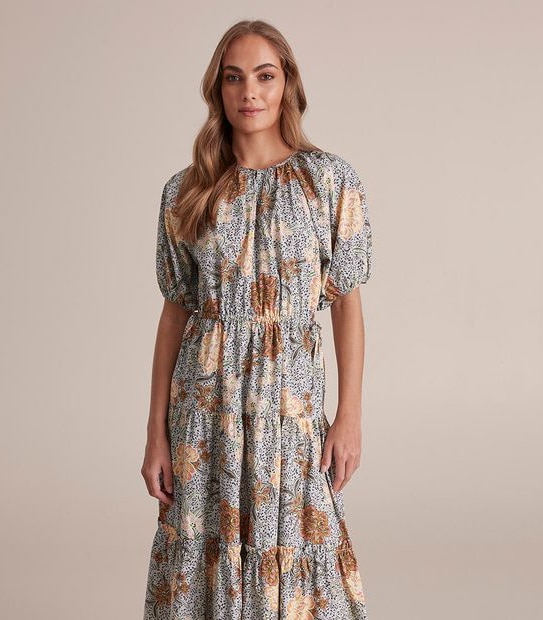 Preview Drawcord Tiered Maxi Dress