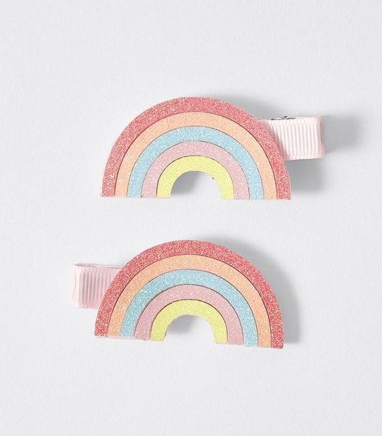 Kids Rainbow Hair Clips 2 Pack
