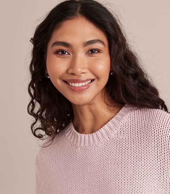 Cotton Crop Crew Neck Jumper