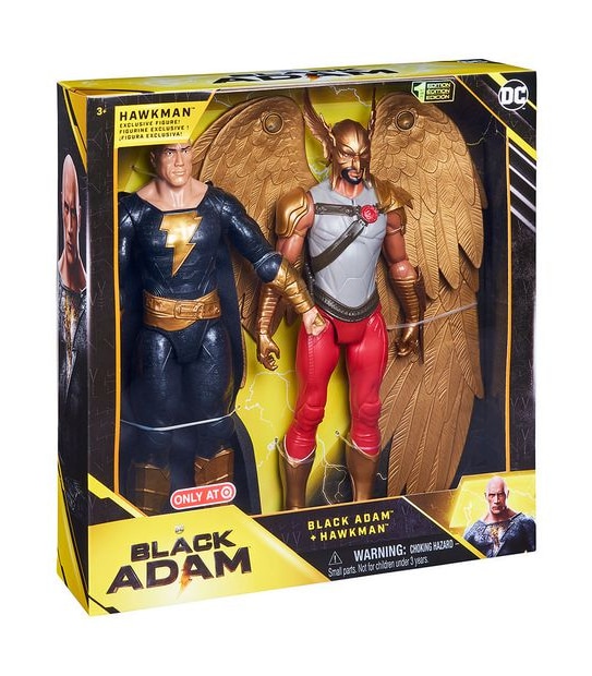 Black Adam: 12" 2 Pack Black Adam + Hawkman