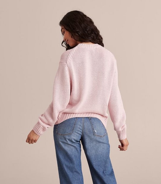 Cotton Crop Crew Neck Jumper