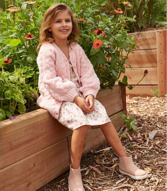 Kids Shimmer Gusset Boots