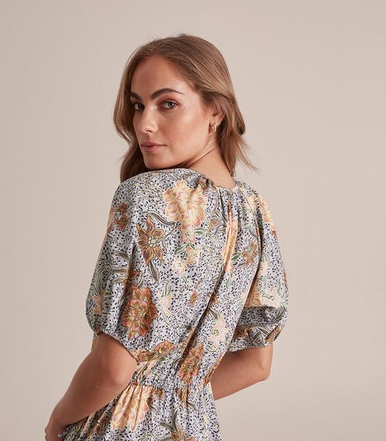 Preview Drawcord Tiered Maxi Dress