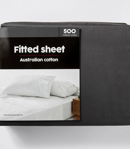 Target 500 Thread Count Australian Cotton Fitted Sheet