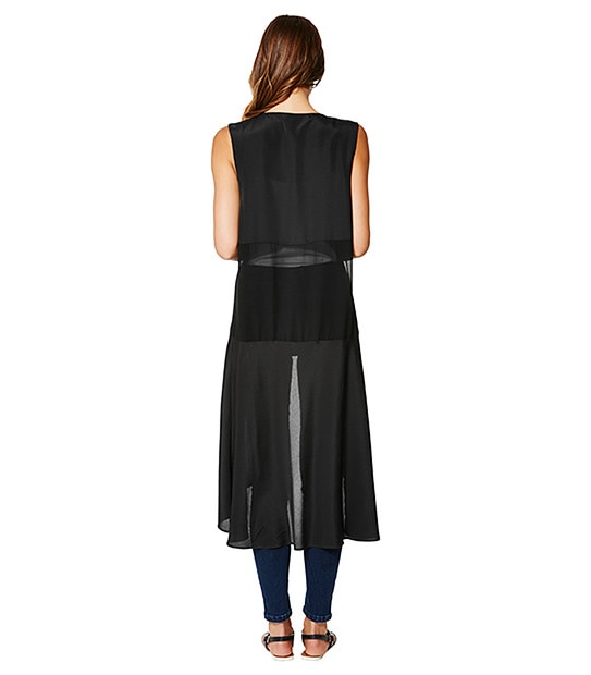 Lily Loves Longline Vest - Black