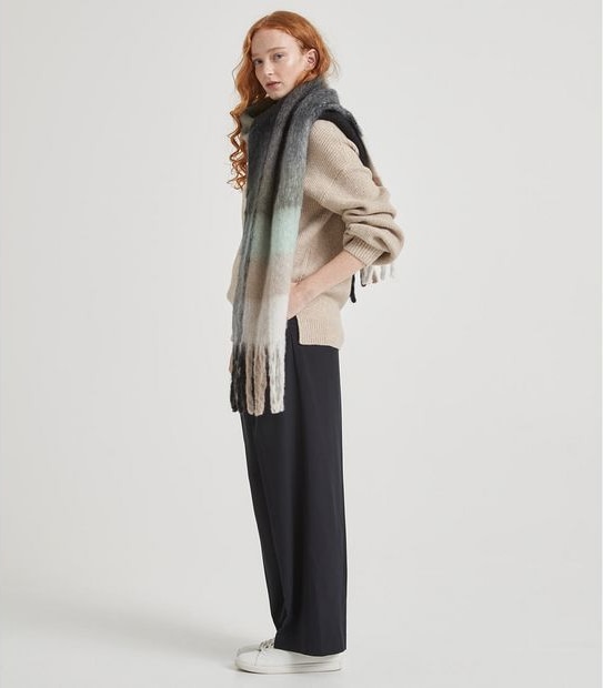 Brushed Check Scarf