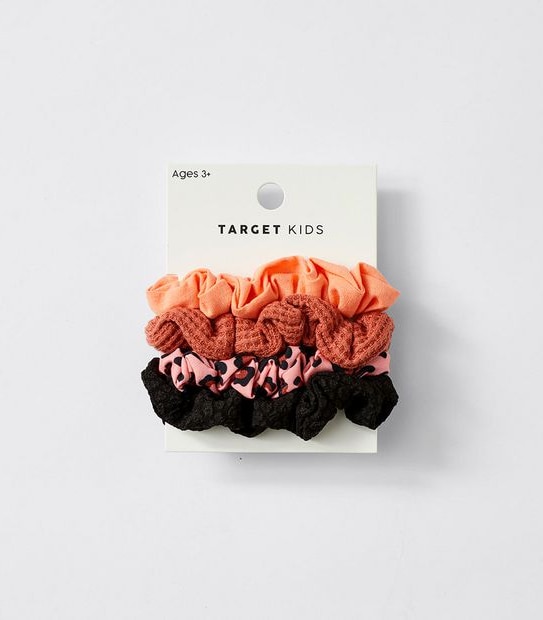 4 Pack Leopard Mini Scrunchies