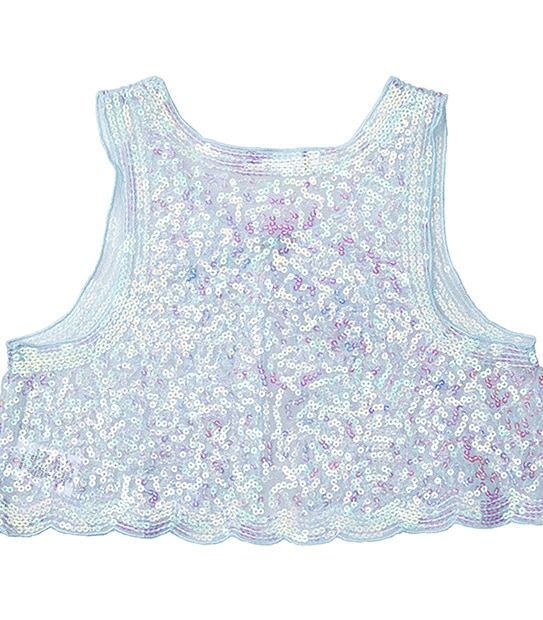 Girls' Mesh  Sequin Vest