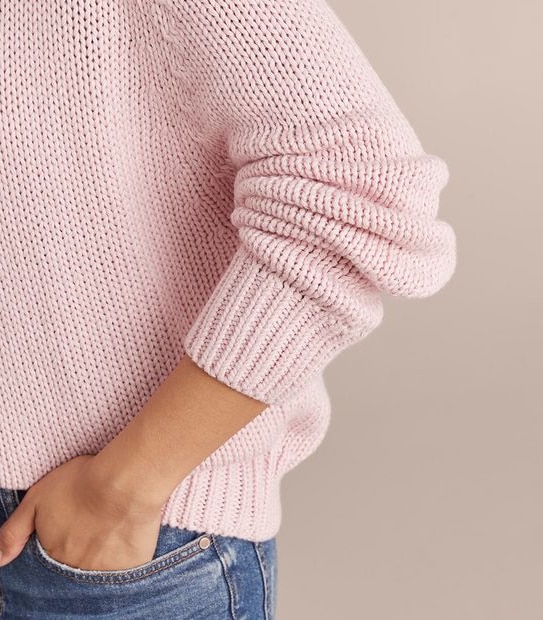 Cotton Crop Crew Neck Jumper