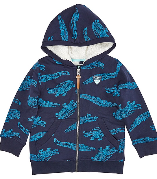 Piping Hot Boys' Sherpa Lined Zip Through Hoodie