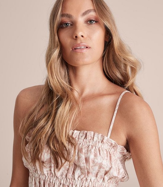 Preview Shirred Midi Sundress 3 of 6