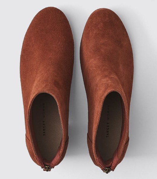 Belair Suede Round Toe Ankle Boots - Rust Orange