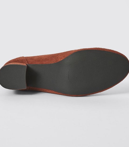 Belair Suede Round Toe Ankle Boots - Rust Orange
