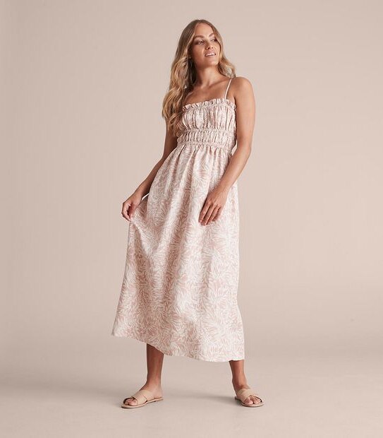 Preview Shirred Midi Sundress 5 of 6