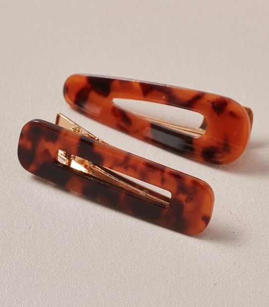 2 Pack Tort Clips - Tortoishell
