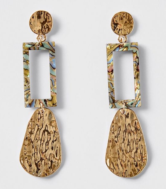 Hammered Drop Earrings