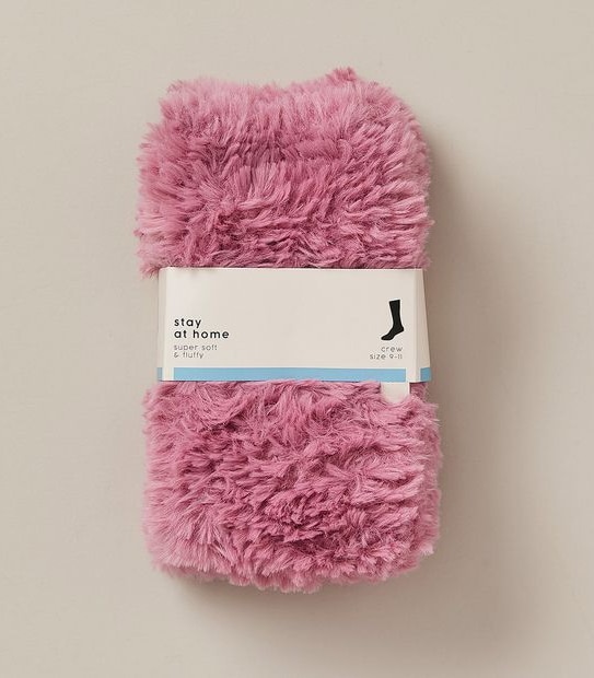 Stay at Home Fluffy Crew Socks