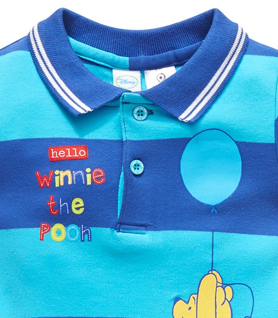 Disney Pooh Polo Romper - Blue