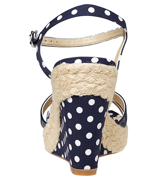 Vortex Wedge Sandals - Navy Spot