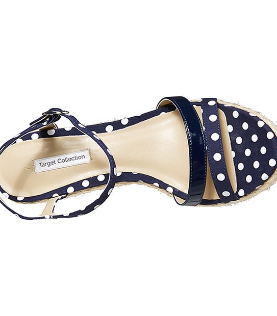 Vortex Wedge Sandals - Navy Spot