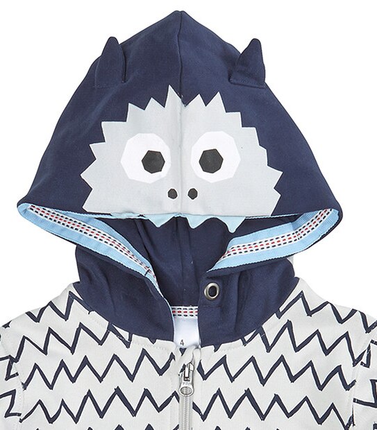 Boys' Yetti Long Sleeve Zip Through Hoodie