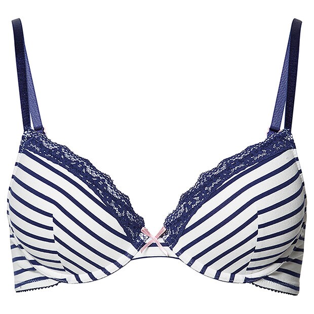 Lily Loves Plunge Bra - Blue Stripes Lily Loves Plunge Bra - Blue Stripes