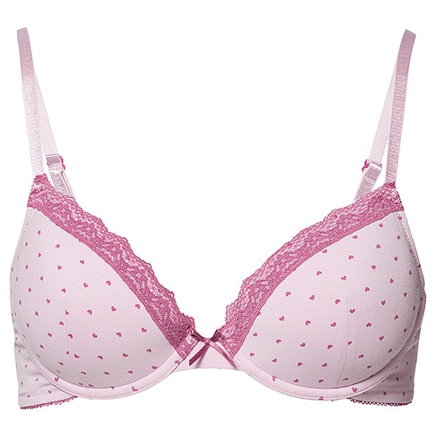 Lily Loves Plunge Bra - Pink Hearts Lily Loves Plunge Bra - Pink Hearts