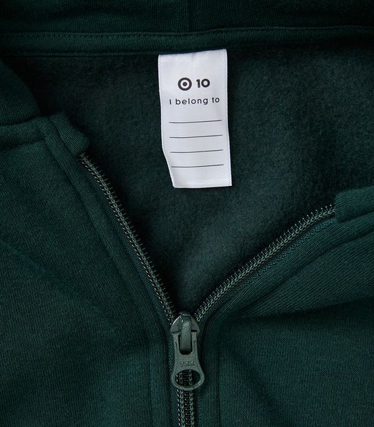 School Fleece Zip Thru Hoodie