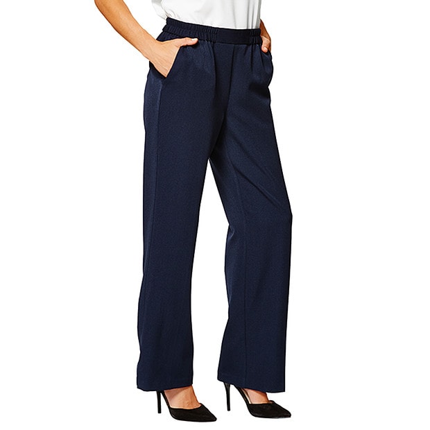 Elastic Waist Wide Leg Pants Navy Target Australia