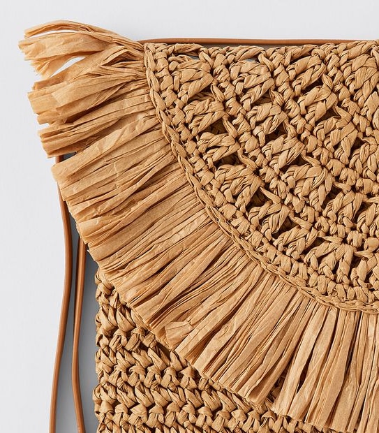 Straw Cross Body Bag - Natural