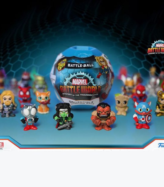 Marvel Battleworld Mystery of the Thanostones Battle Ball Collectible Adventure Game Mystery Box Assorted