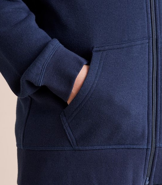 School Fleece Zip Thru Hoodie