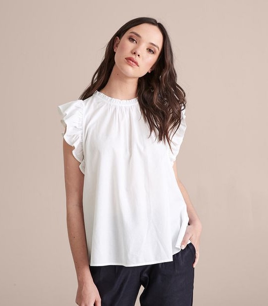 Preview Rose Flutter Sleeve Blouse