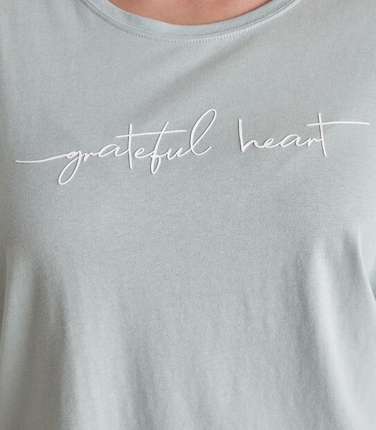Curve Crew Neck Print T-Shirt