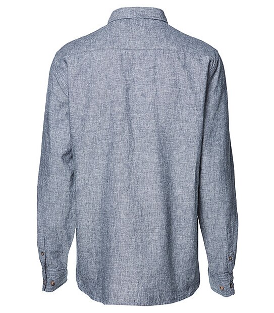 Long Sleeve Linen Shirt - Indigo