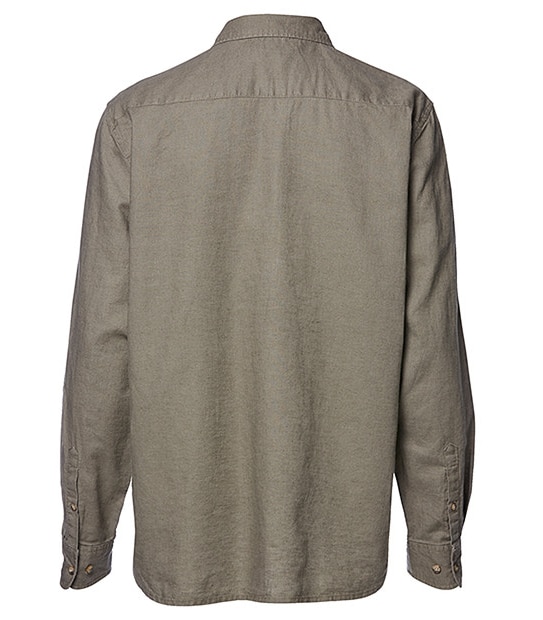 Long Sleeve Linen Shirt - Brown