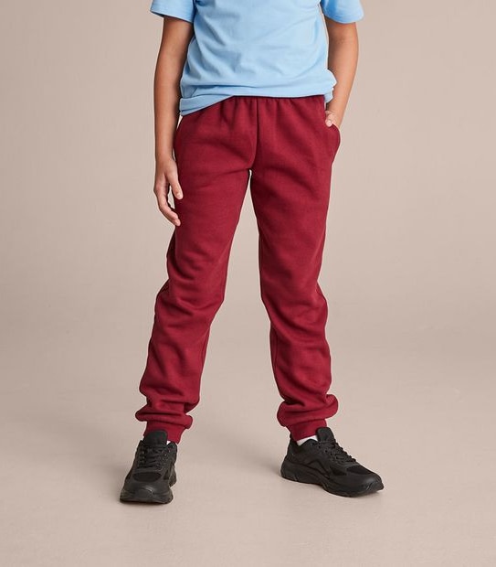 School Cuffed Fleece Trackpants