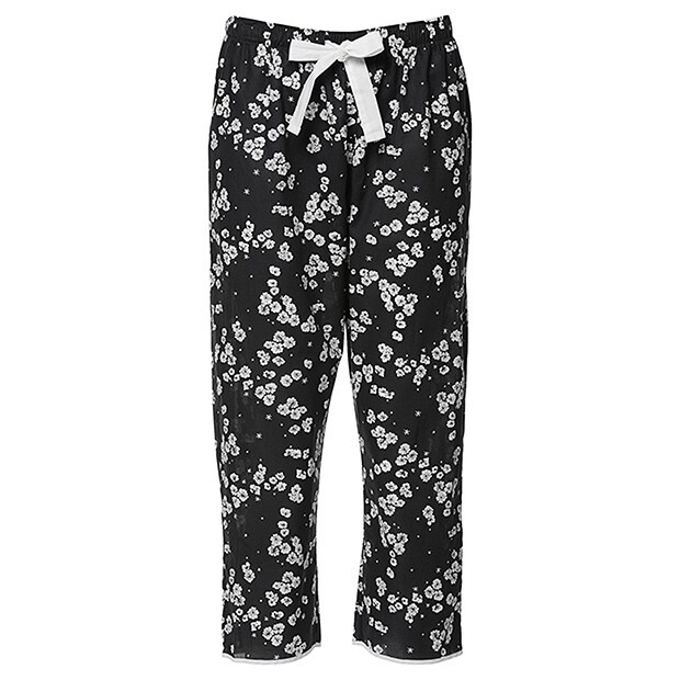 Floral 3/4 Pyjama Pants - Black Floral 3/4 Pyjama Pants - Black