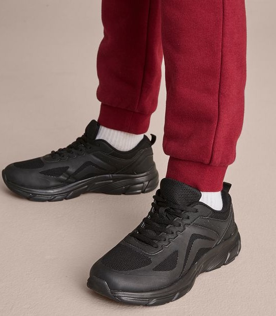 School Cuffed Fleece Trackpants