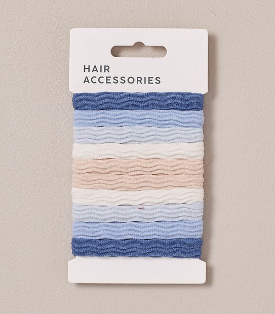 10 Pack Hair Elastics Blue Target Australia