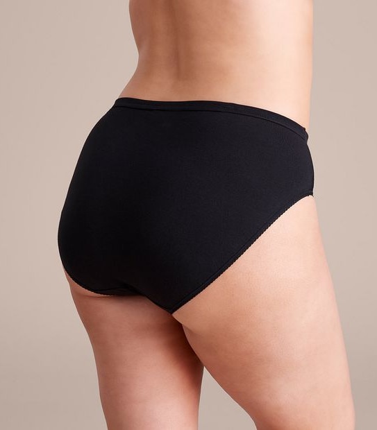 Fuller Figure Organic Cotton and Lace High Cut Briefs; Style: LHF27842