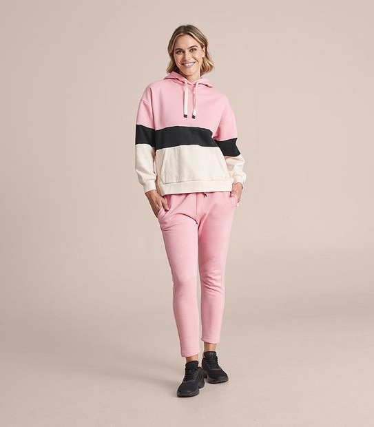 Active Oversized Fleece Spliced Hoodie