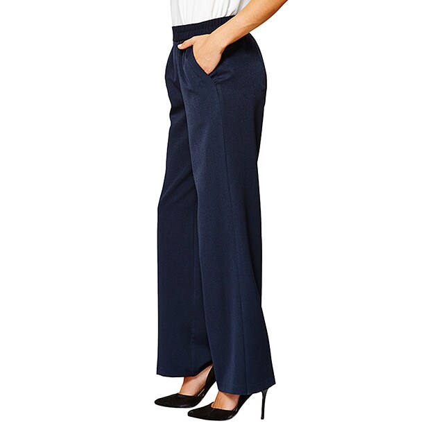 Elastic Waist Wide Leg Pants Navy Target Australia
