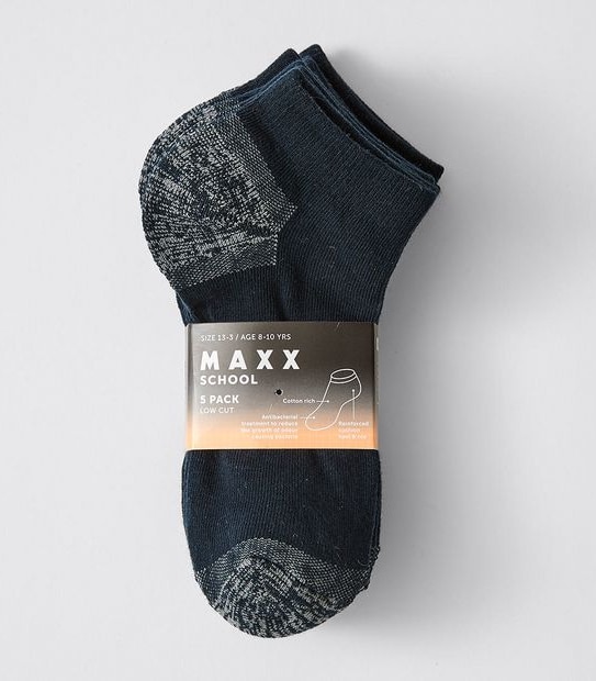 5 Pack Maxx Low Cut School Socks