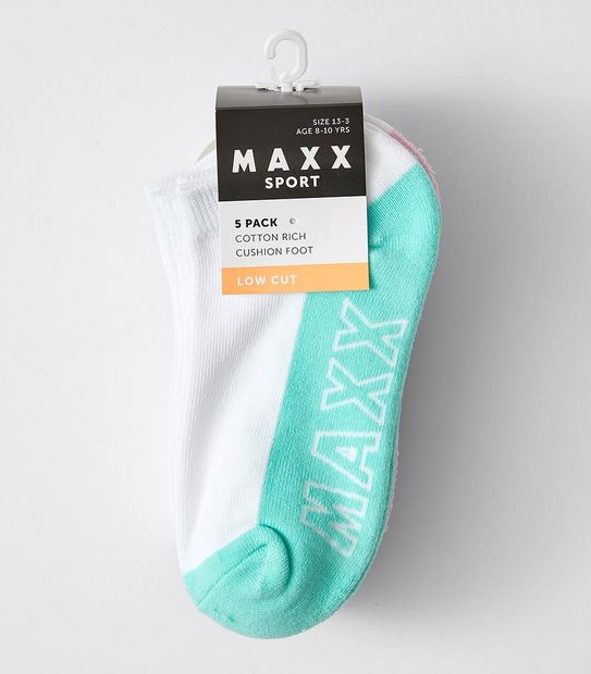 5 Pack Maxx Low Cut Socks